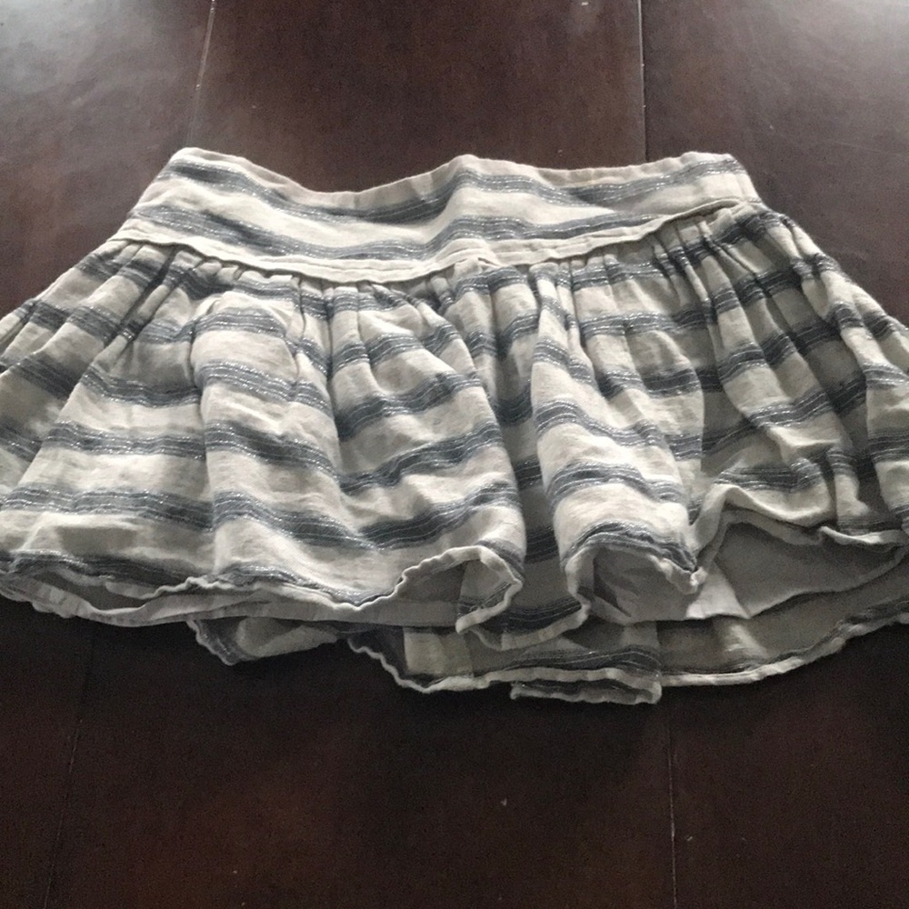 London Jeans Gray, Blue, and Silver Mini skirt 2